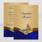 Blauwe bruine vlinder kaart (Voorkant / Achterkant)