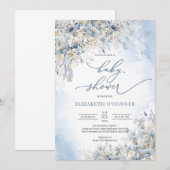 Blauwe bruine winterroos eucalyptus kaart (Voorkant / Achterkant)