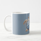 Blauwe Bruine Zeeschildpad Koffiemok (Links)
