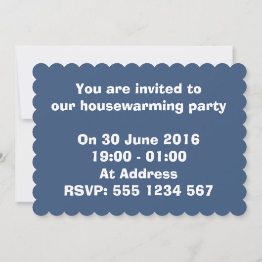 Blauwe bubbel omhullingspatroon uitnodiging voor h (Achterkant)