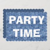 Blauwe bubbel omhullingspatroon uitnodiging voor h (Voorkant / Achterkant)