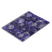Blauwe bubbelharten met een stijlvolle 90-jarige s notitieboek (Linkerzijde)
