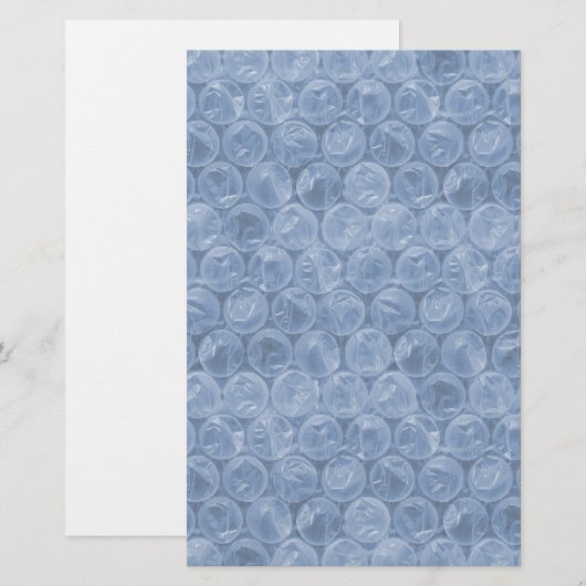 Blauwe bubbelomhulsel briefpapier (Voorkant / Achterkant)
