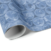 Blauwe bubbelomhulsel cadeaupapier (Rol Hoek)