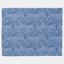 Blauwe bubbelomhulsel fleece deken