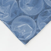 Blauwe bubbelomhulsel fleece deken (Hoek)
