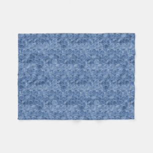 Blauwe bubbelomhulsel fleece deken