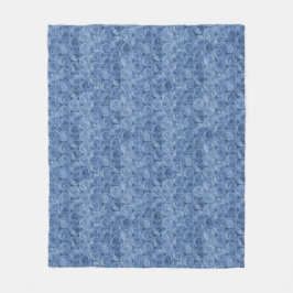 Blauwe bubbelomhulsel fleece deken