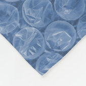 Blauwe bubbelomhulsel fleece deken (Hoek)