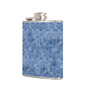 Blauwe bubbelomhulsel heupfles (Links)