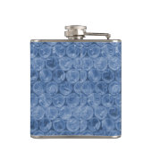 Blauwe bubbelomhulsel heupfles (Achterkant)