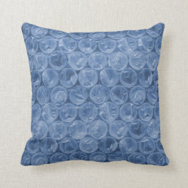 Blauwe bubbelomhulsel kussen