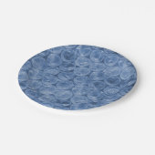 Blauwe bubbelomhulsel papieren bordje (Gekanteld)