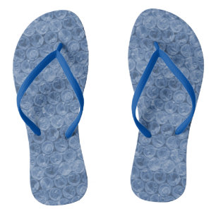 Blauwe bubbelomhulsel teenslippers