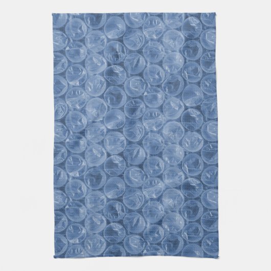 Blauwe bubbelomhulsel theedoek (Verticaal)