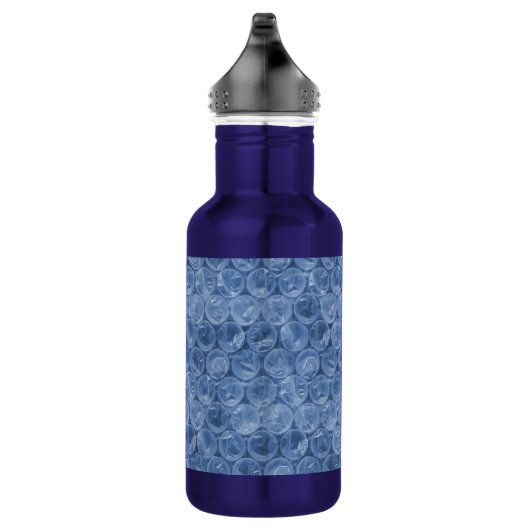 Blauwe bubbelomhulsel waterfles  (Rechts)