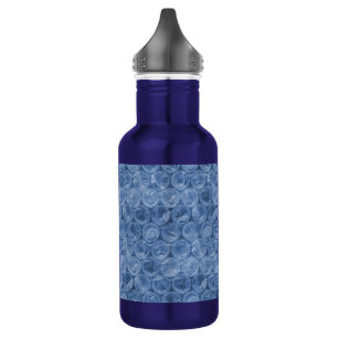 Blauwe bubbelomhulsel waterfles