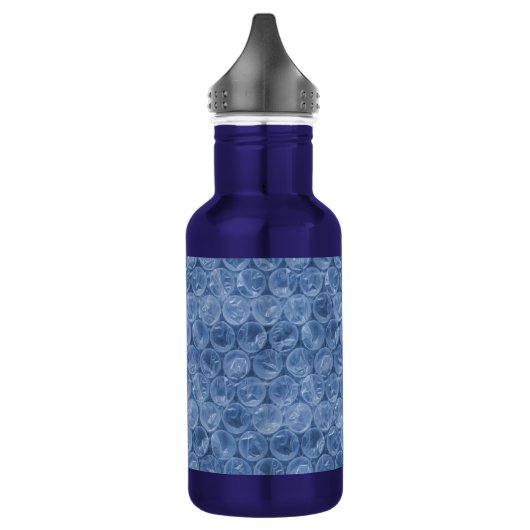 Blauwe bubbelomhulsel waterfles  (Links)