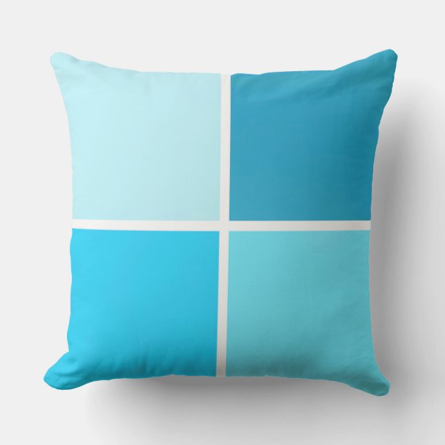 Blauwe bubbelpleinen buitenkussen