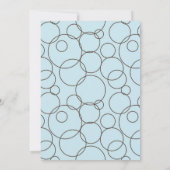 Blauwe bubbels baby shower-uitnodiging kaart (Achterkant)