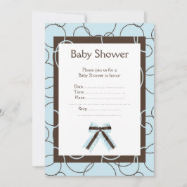 Blauwe bubbels baby shower-uitnodiging kaart