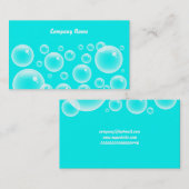 Blauwe bubbels, bedrijfsnaam visitekaartje (Voorkant / Achterkant)