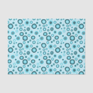 Blauwe bubbels Moderne Circles Pattern Gift Tissuepapier
