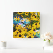 Blauwe bubbels op bruinvissen! vierkante klok (Huis)