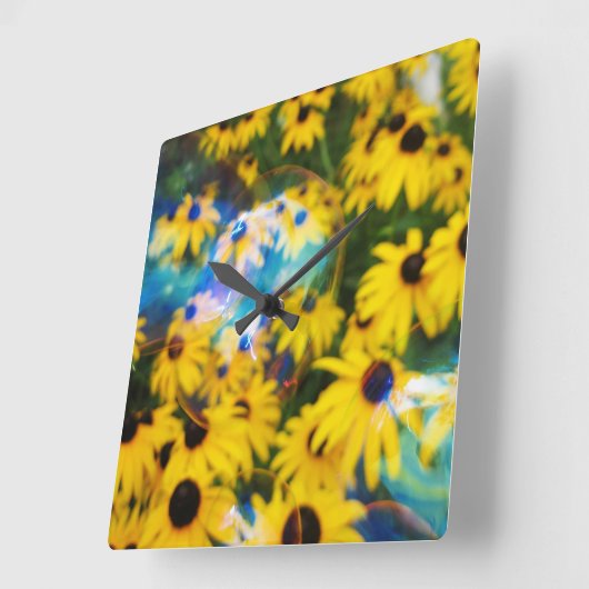 Blauwe bubbels op bruinvissen! vierkante klok (Hoek)