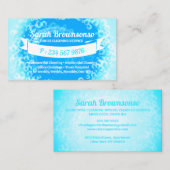 Blauwe Bubbels Schoonmaken Auto Wassen Visitekaartje (Voorkant / Achterkant)