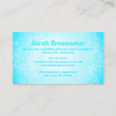 Blauwe Bubbels Schoonmaken Auto Wassen Visitekaartje (Achterkant)