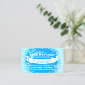 Blauwe Bubbels Schoonmaken Auto Wassen Visitekaartje (Staand voorkant)