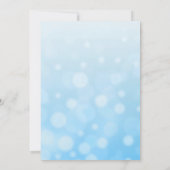 Blauwe bubbels strandstralen kaart (Achterkant)