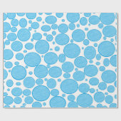 Blauwe bubbels verlicht omslagpapier cadeaupapier (Vlak)