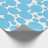 Blauwe bubbels verlicht omslagpapier cadeaupapier (Hoek)