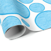 Blauwe bubbels verlicht omslagpapier cadeaupapier (Rol Hoek)