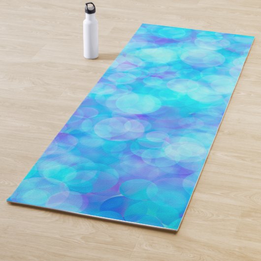 Blauwe bubbels Vloeiende kunst Yoga Mat (In situ)