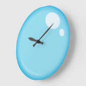 Blauwe Bubble Badkamer Wandklok (Hoek)