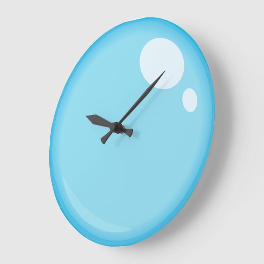 Blauwe Bubble Badkamer Wandklok (Hoek)