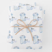 Blauwe Bubble Wrapping Papier Platte Blad Set van  Inpakpapier Vel (In situ)