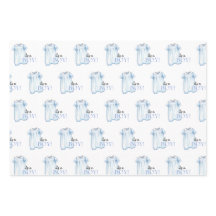 Blauwe Bubble Wrapping Papier Platte Blad Set van 