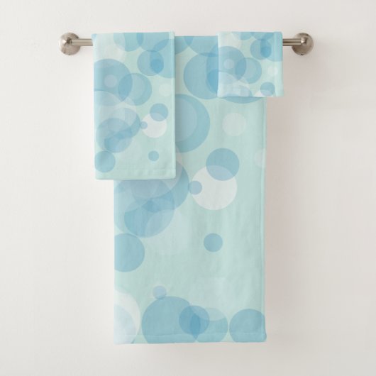 Blauwe bubels bad handdoek (Insitu)