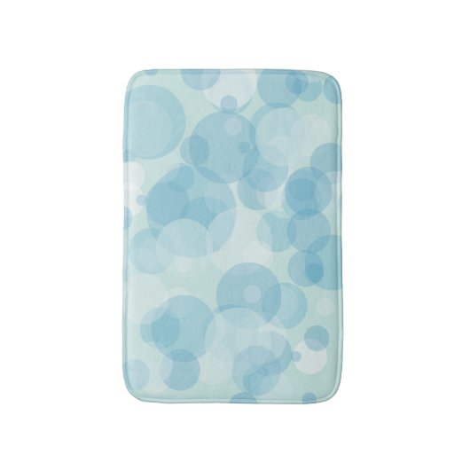 Blauwe bubels badmat (Voorkant Verticaal)