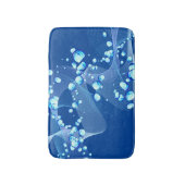 Blauwe bubels Bath Mat (Voorkant Verticaal)