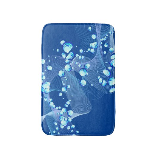 Blauwe bubels Bath Mat (Voorkant Verticaal)