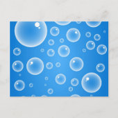 Blauwe bubels briefkaart (Voorkant)