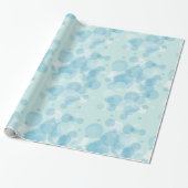 Blauwe bubels cadeaupapier (Uitgerold)