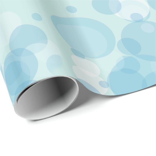 Blauwe bubels cadeaupapier (Rol Hoek)