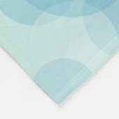 Blauwe bubels fleece deken (Hoek)