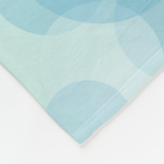 Blauwe bubels fleece deken (Hoek)